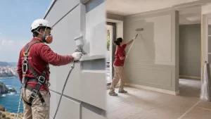 Detalle relacionado con Pintar una fachada sin ocultar problemas del soporte